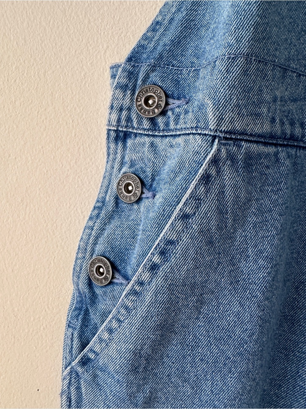 Vtg 90s Christopher Banks Noahs Ark Embroidered Denim Overalls Jumper Medium M - Picture 7 of 11